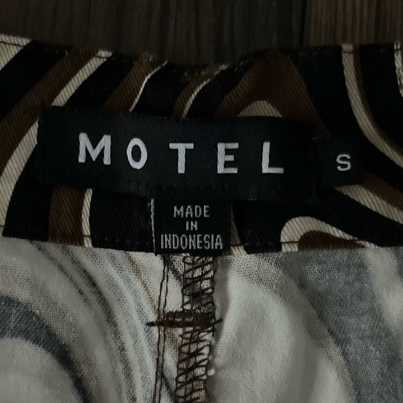 MOTEL ROCKS Denim Size:S Zoven Ripple Swirl High Waist Trouser Pants - Picture 2 of 12